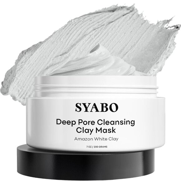 Deep Pore Clay Mask, Blackhead Remover Mask w/ Amazonian White Clay 7oz (200g) - Picture 1 of 10